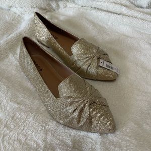 TORRID Gold Glitter Loafers